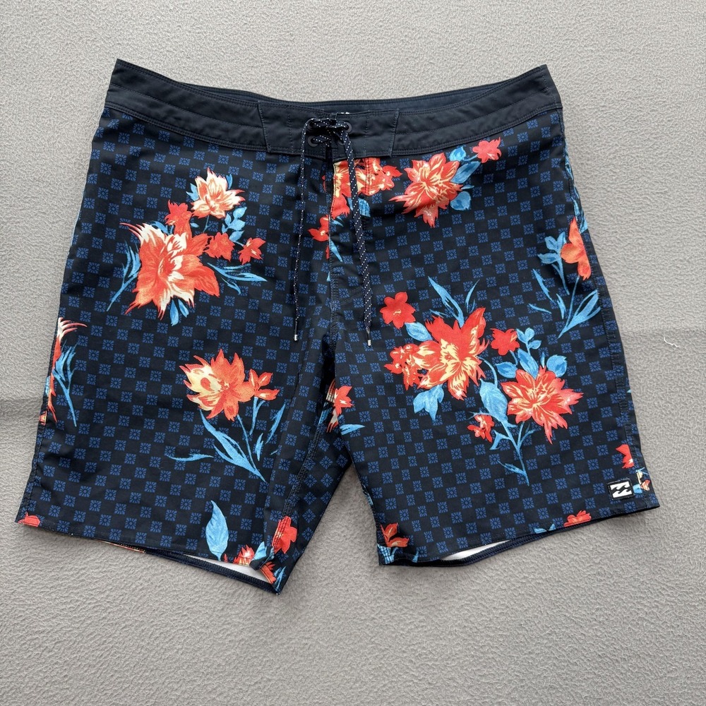 Billabong Board Shorts Mens‎ 36 Multicolor Floral Swim Trunks Stretch Quick Dry